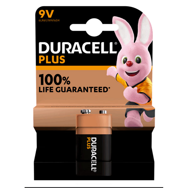 DURACELL PLUS 100% BATTERY SIZE 9V ~